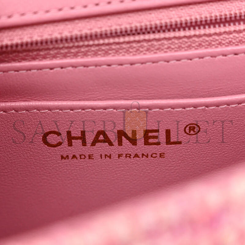 CHANEL MINI TWEED FLAP BAG 155672 (20*13*7cm)